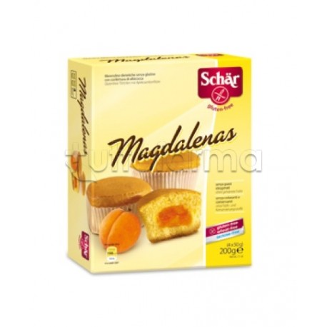 Schar Magdalenas Merendine Con Confettura Di Albicocca Senza Glutine 200g (4x50g) Schar Magdalenas Merendine Con Confettura Di Albicocca Senza Glutine 200g (4x50g)