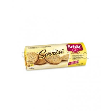 Schar Sorrisi Biscotti Con Crema Al Cacao Senza Glutine 250g Schar Sorrisi Biscotti Con Crema Al Cacao Senza Glutine 250g