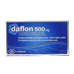Daflon 500 per Gambe Gonfie e Emorroidi 60 Compresse 500mg