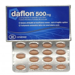 Daflon 500 per Gambe Gonfie e Emorroidi 30 Compresse 500 Mg