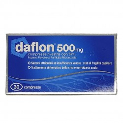 Daflon 500 per Gambe Gonfie e Emorroidi 30 Compresse 500 Mg
