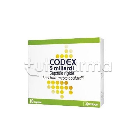 Codex per Diarrea e Problemi Intestinali 10 Capsule 5 miliardi 250 mg