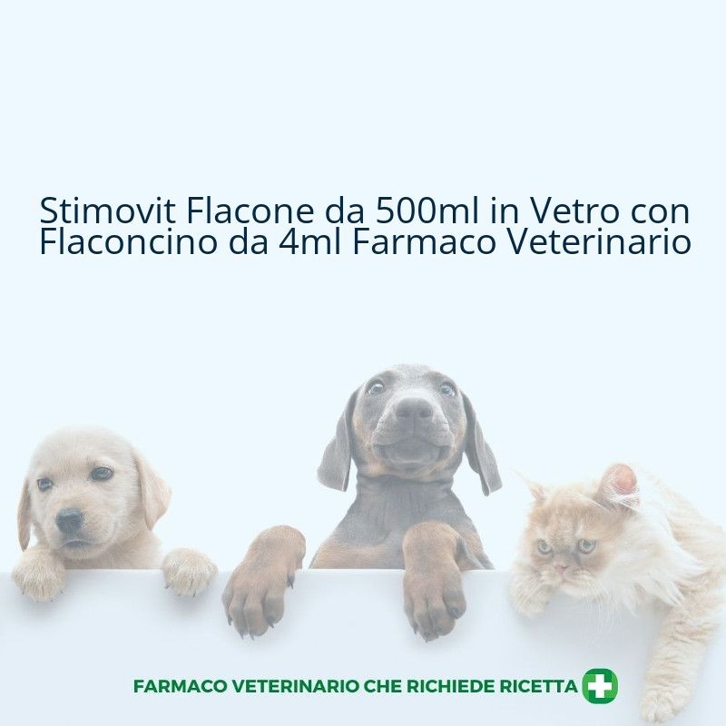 Stimovit Flacone da 500ml in Vetro con Flaconcino da 4ml Farmaco Veterinario