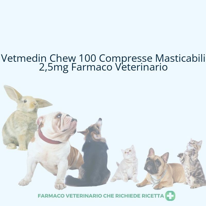 Vetmedin Chew 100 Compresse Masticabili 2,5mg Farmaco Veterinario