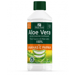 Optima Naturals Aloe Vera Succo Ananas e Papaia Drenante 1L Optima Naturals Aloe Vera Succo Ananas e Papaia Drenante 1L