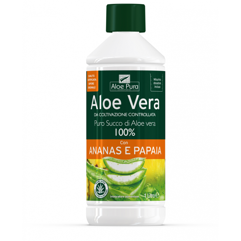 Optima Naturals Aloe Vera Succo Ananas e Papaia Drenante 1L Optima Naturals Aloe Vera Succo Ananas e Papaia Drenante 1L