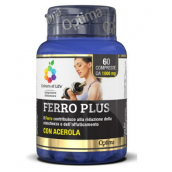Optima Naturals Colours of Life Ferro Plus Integratore di Ferro 60 Compresse Optima Naturals Colours of Life Ferro Plus Integratore di Ferro 60 Compresse