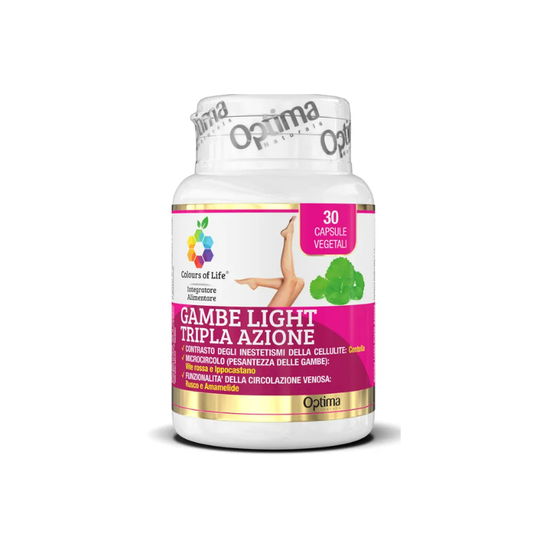 Optima Naturals Colours Of Life Gambe Light Integratore per Gambe 30 Capsule Vegetali Optima Naturals Colours Of Life Gambe Light Integratore per Gambe 30 Capsule Vegetali
