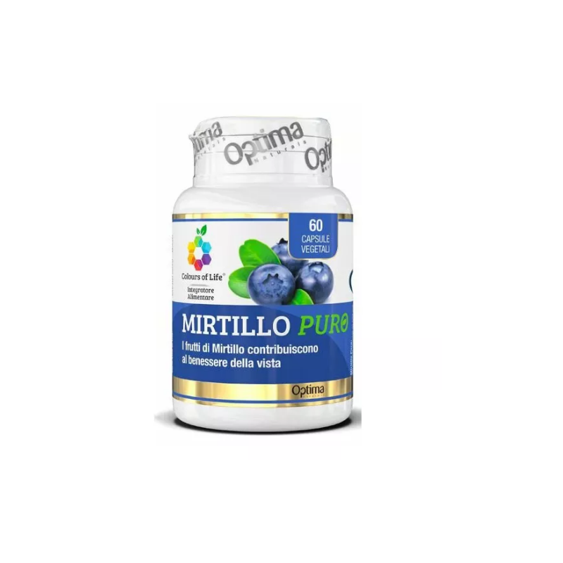 Optima Naturals Colours Of Life Mirtillo Puro Integratore per Vista 60 Capsule Singole Optima Naturals Colours Of Life Mirtillo Puro Integratore per Vista 60 Capsule Singole