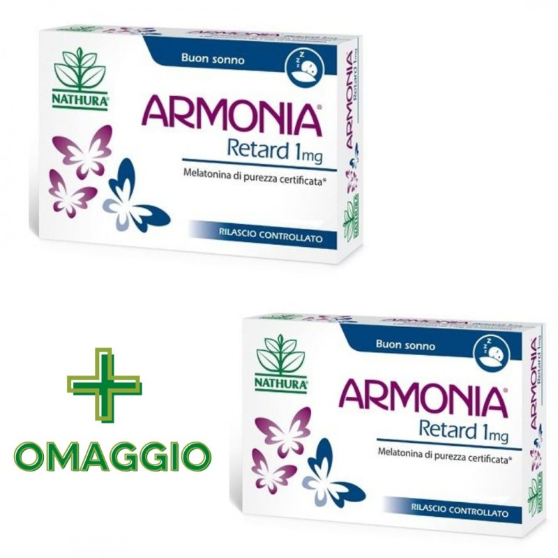 PROMO Armonia Retard 1 mg Melatonina Utile per Mantenere il Sonno 120 Compresse + CONFEZIONE OMAGGIO