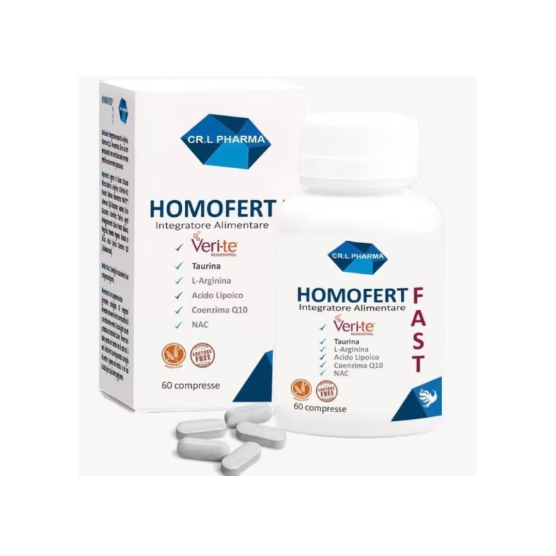 Homofert Fast Integratore per Fertilità Maschile 60 Compresse Singole