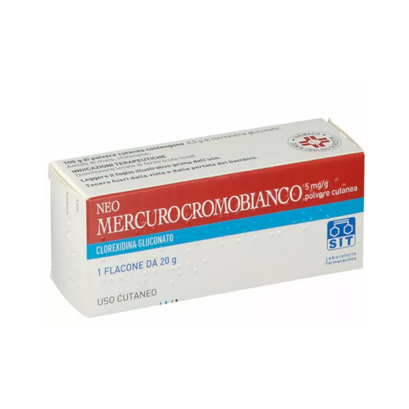 Neomercurocromo Bianco Polvere Disinfettante 20 gr