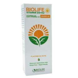 Biolife Vitamin D3+K2 Integratore Multivitaminico 50ml Biolife Vitamin D3+K2 Integratore Multivitaminico 50ml