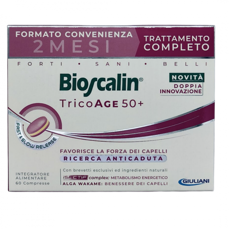 Bioscalin TricoAge 50+ Integratore Anticaduta Capelli 2 mesi 60 Compresse