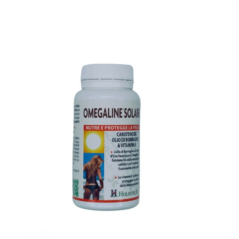 Flacone con Sangalli Omegaline Solaire Integratore per Pelle 60 Capsule Singole Flacone con Sangalli Omegaline Solaire Integratore per Pelle 60 Capsule Singole