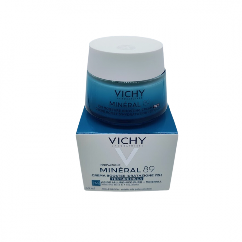 confezione Vichy Mineral Crema Booster Idratante 72H Ricca 50ml