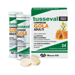 Marco Viti Tusseval Gola Adulti Integratore per Gola 24 Compresse Singole Marco Viti Tusseval Gola Adulti Integratore per Gola 24 Compresse Singole