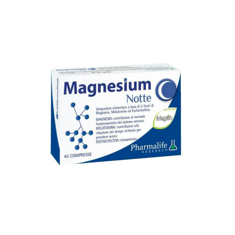 Magnesium Notte Integratore per Sonno 45 Compresse Singole Magnesium Notte Integratore per Sonno 45 Compresse Singole