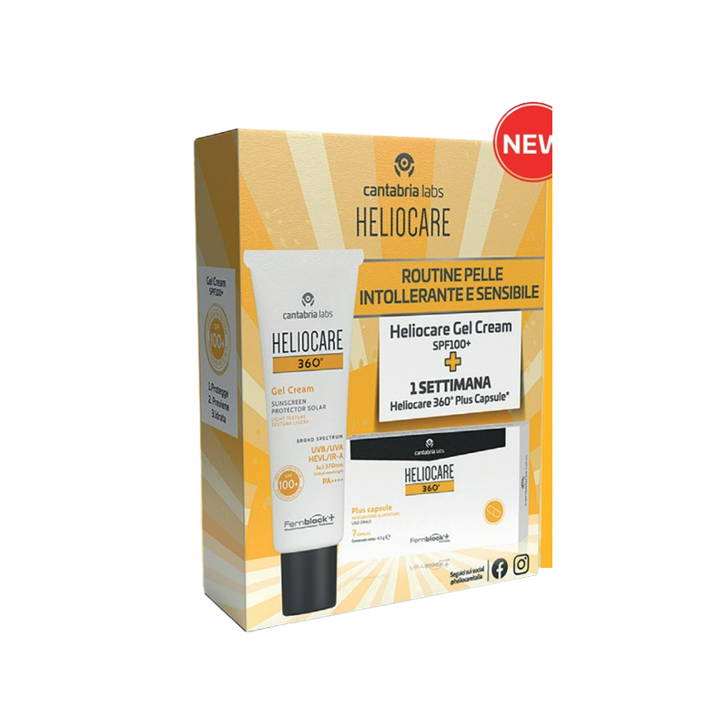 Promo Heliocare 360 Gel Crema Solare SPF100 50ml con Omaggio Plus 7 Capsule