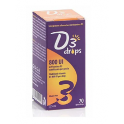 D3 Drops 800 UI Integratore di Vitamina D 2,5ml D3 Drops 800 UI Integratore di Vitamina D 2,5ml
