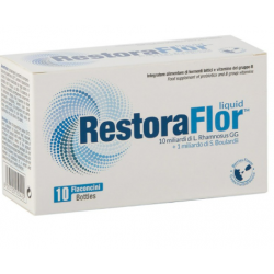 Restaflor Liquid Integratore per Benessere Intestino 10 Flaconi Singoli Restaflor Liquid Integratore per Benessere Intestino 10 Flaconi Singoli