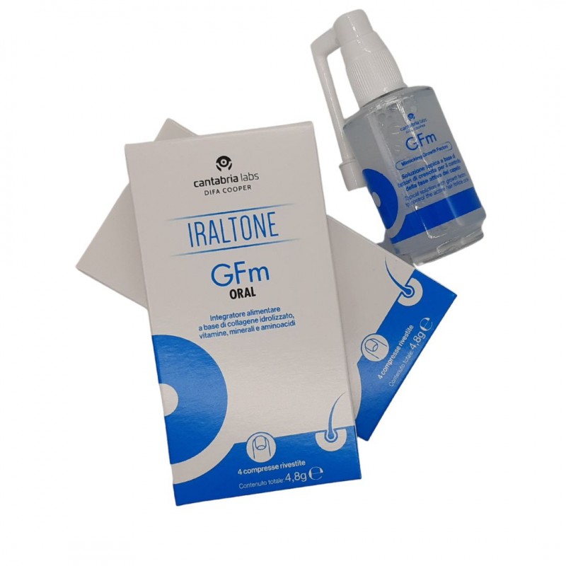Gfm Iraltone Soluzione Topica Crescita Capelli 50ml+ 8 Compresse Gfm Iraltone Soluzione Topica Crescita Capelli 50ml+ 8 Compresse
