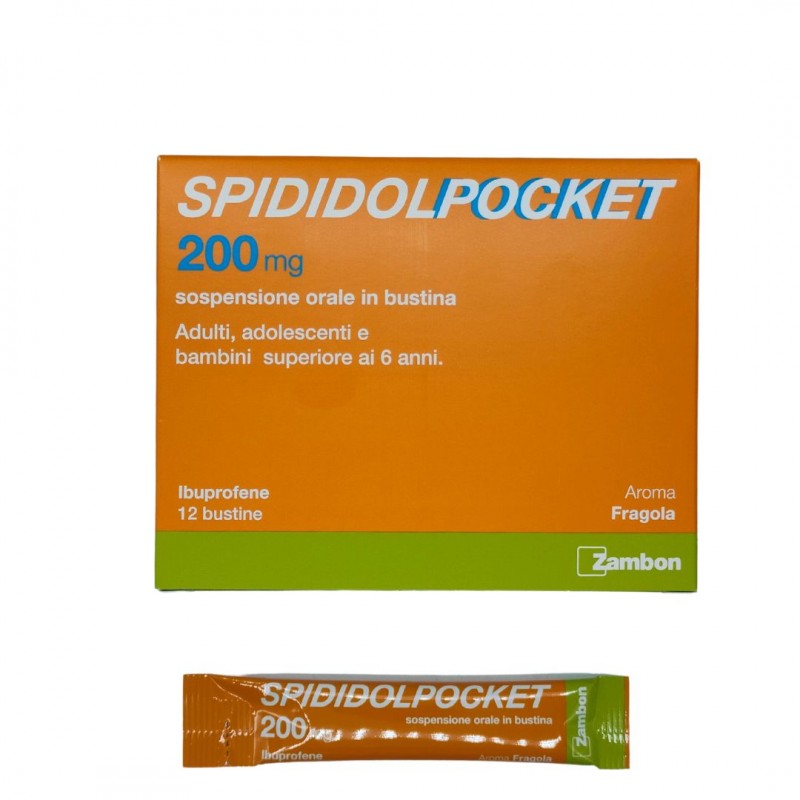 Spididolpocket 200mg Antidolorifico e Antinfiammatorio 12 Bustine Singole