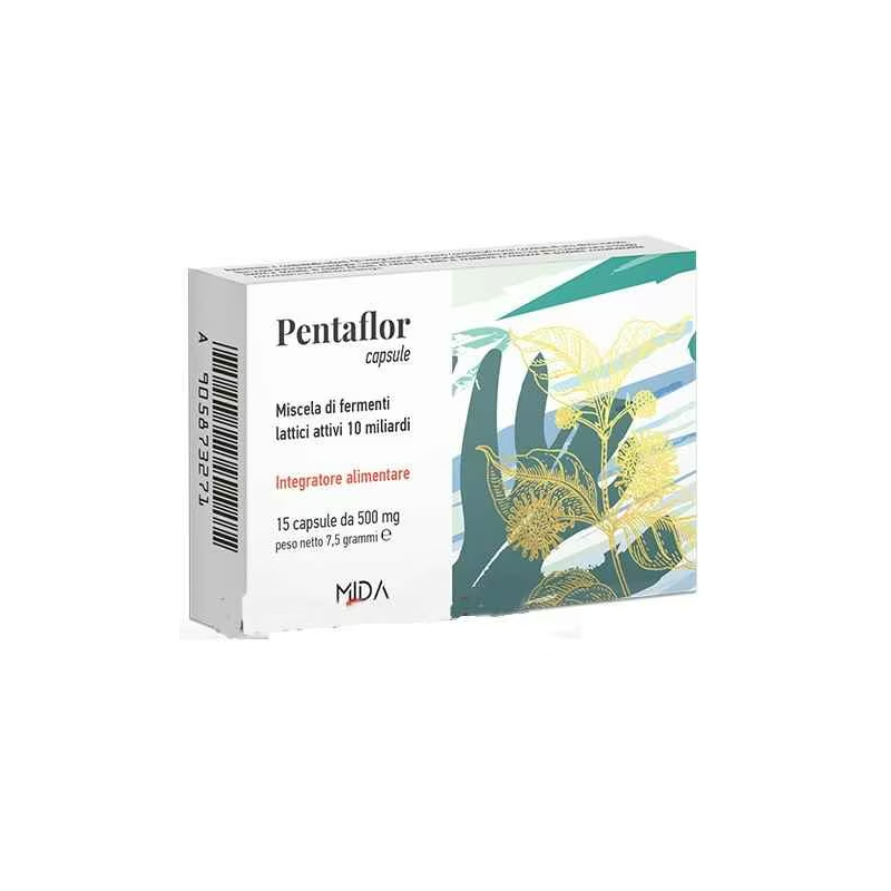 Pentaflor Integratore di Fermenti Lattici 15 Capsule Singole Pentaflor Integratore di Fermenti Lattici 15 Capsule Singole