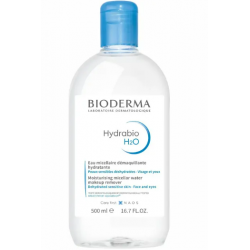 Flacone con Bioderma Hydrabio Soluzione Micellare Detergente Viso e Occhi 500ml