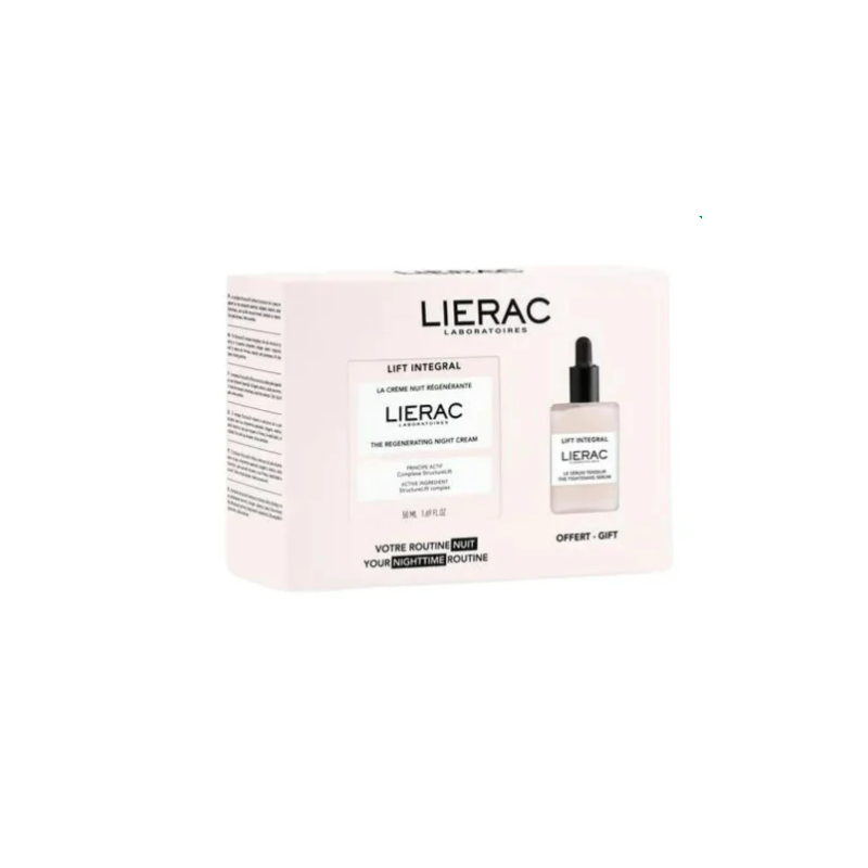 Cofanetto con Lierac Kit Lift Integral Cofanetto Notte Crema Rigenerante 50ml + Siero 15ml