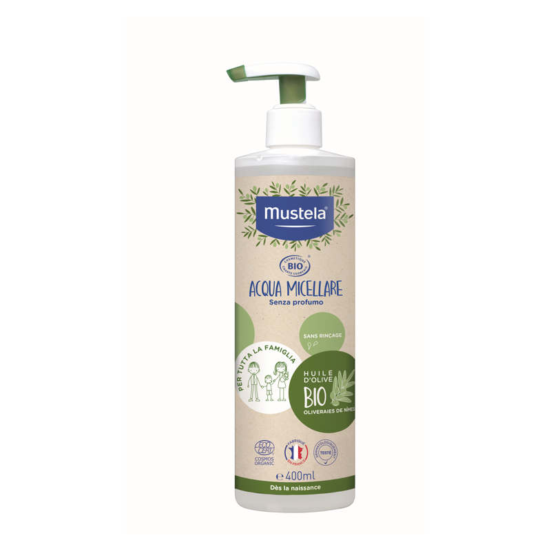 Foto flacone Mustela Acqua Micellare Biologico 400ml Foto flacone Mustela Acqua Micellare Biologico 400ml