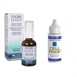 Foto del Kit Cell Food 30ml e Synchro Levels Spray da 30ml Foto del Kit Cell Food 30ml e Synchro Levels Spray da 30ml