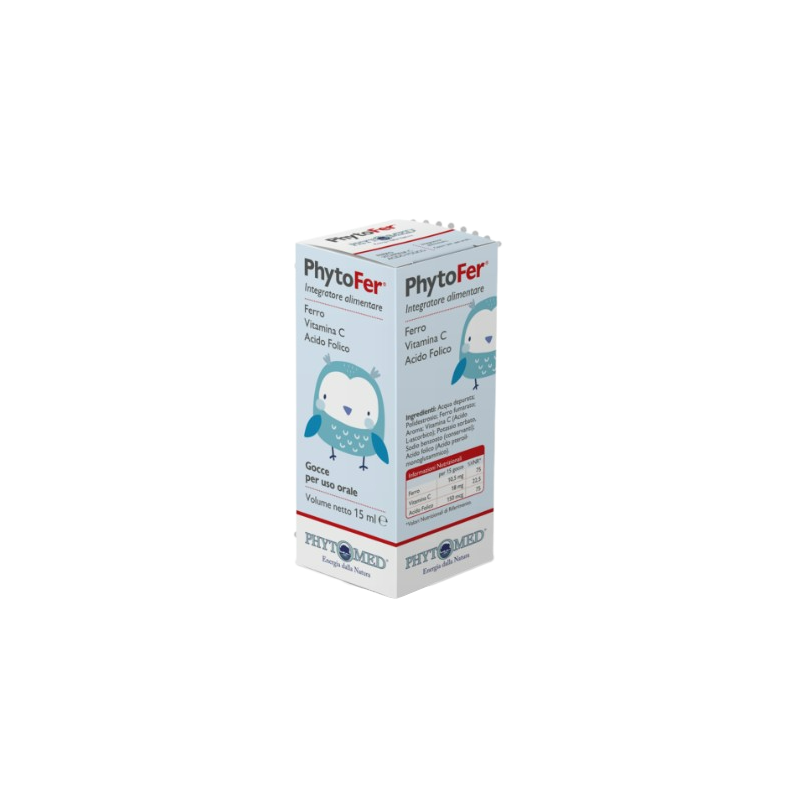 Scatola con Phytofer Gocce Integratore di Ferro 15ml Scatola con Phytofer Gocce Integratore di Ferro 15ml