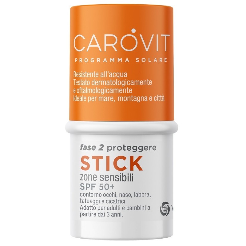Carovit Stick SPF50+ Protezione Solare per Zone Sensibili 4 ml Carovit Stick SPF50+ Protezione Solare per Zone Sensibili 4 ml