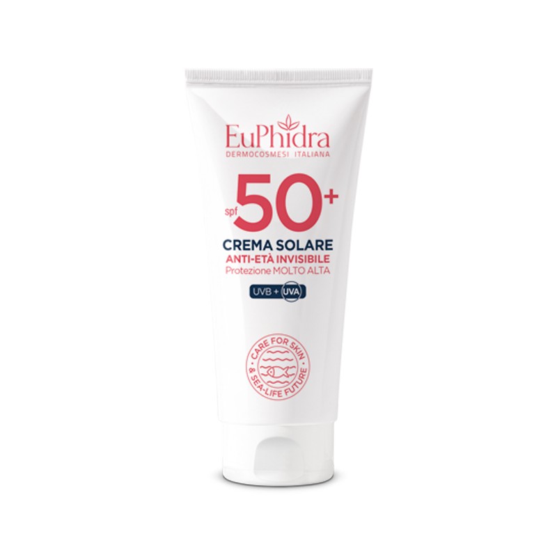 tubetto di EuPhidra Kaleido Crema Solare Viso Invisibile SPF50+ per Protezione Solare 50 ml tubetto di EuPhidra Kaleido Crema Solare Viso Invisibile SPF50+ per Protezione Solare 50 ml