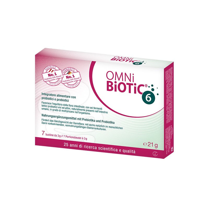 OMNi BiOTiC 6 per Equilibrio della Flora Intestinale 7 Bustine da 3 g OMNi BiOTiC 6 per Equilibrio della Flora Intestinale 7 Bustine da 3 g
