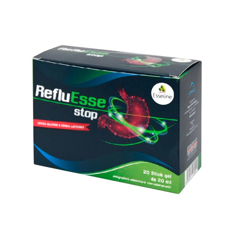 RefluEsse Stop per Benessere Gastrointestinale 20 Stick Gel da 20 ml RefluEsse Stop per Benessere Gastrointestinale 20 Stick Gel da 20 ml