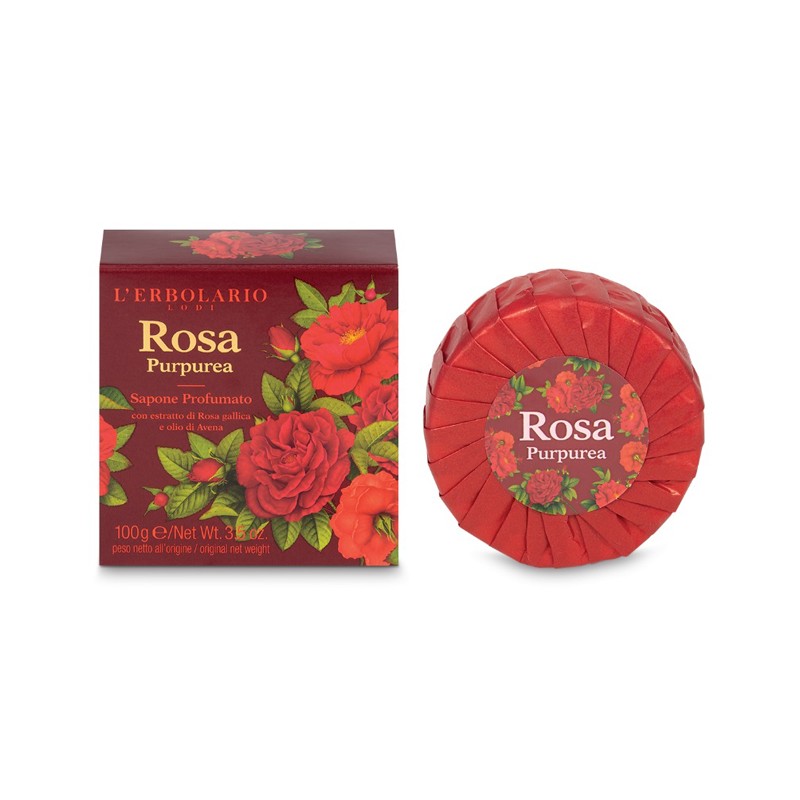 L’Erbolario Rosa Purpurea Sapone Profumato per Detersione Delicata Mani e Corpo 100 gr L’Erbolario Rosa Purpurea Sapone Profumato per Detersione Delicata Mani e Corpo 100 gr