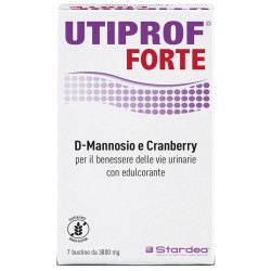 confezione di Stardea Utiprof Forte per Cistite Integratore con D-mannosio e Cranberry 7 Bustine confezione di Stardea Utiprof Forte per Cistite Integratore con D-mannosio e Cranberry 7 Bustine