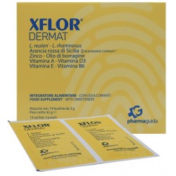 Xflor Dermat Integratore per Benessere Intestino 14 Bustine Singole