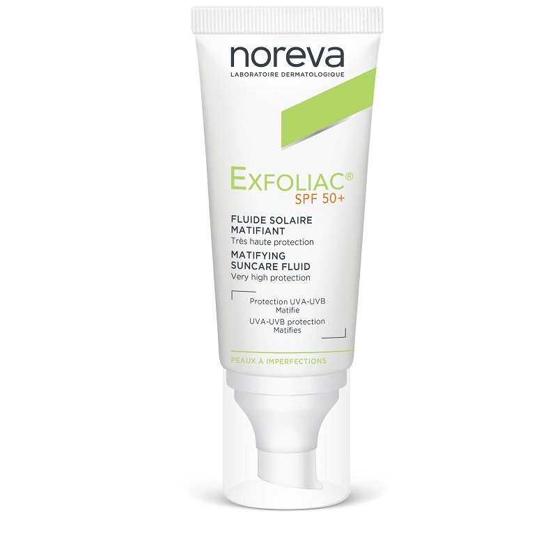 Noreva Exfoliac Fluido Solare Opacizzante SPF50+ 40ml Noreva Exfoliac Fluido Solare Opacizzante SPF50+ 40ml