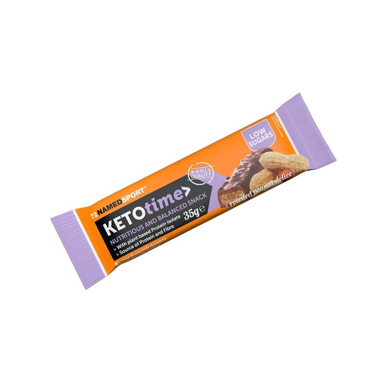Named Sport Ketotime Bar Roasted Peanut per Dieta Chetogenica 35 g