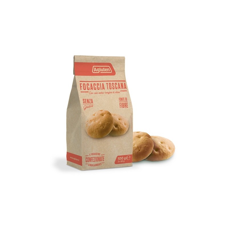Agluten Focaccia Toscana senza Glutine e Lattosio 100 g Agluten Focaccia Toscana senza Glutine e Lattosio 100 g
