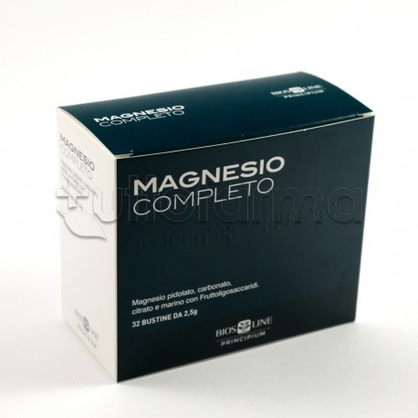 Bios Line Magnesio Completo Integratore per Stanchezza Fisica e Mentale 32 Bustine