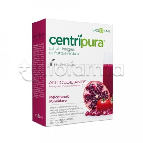 Bios Line Centripura Antiossidante Centrifugato di Frutta e Verdura 6 Bustine