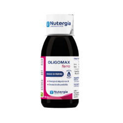 Flacone con Nutergia Oligomax Ferro Integratore di Ferro 150ml Flacone con Nutergia Oligomax Ferro Integratore di Ferro 150ml
