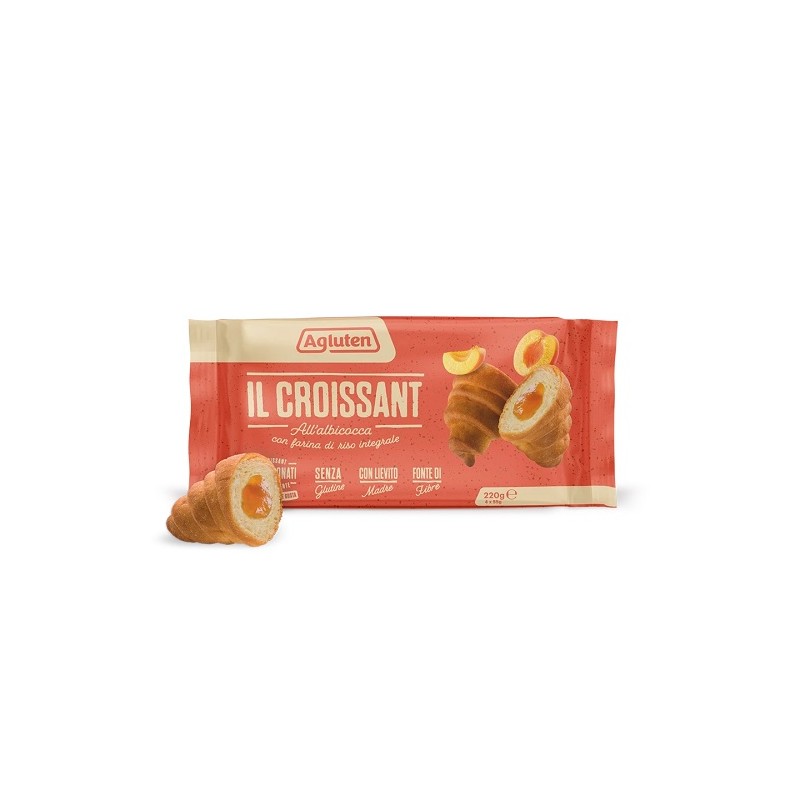 Agluten Il Croissant All'albicocca Senza Glutine e Lattosio Confezione da 4 Croissant 220 g Agluten Il Croissant All'albicocca Senza Glutine e Lattosio Confezione da 4 Croissant 220 g