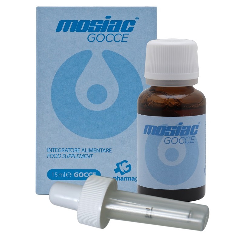 Foto Scatola a flacone Mosiac Gocce Integratore di Lattoferrina 15 ml Foto Scatola a flacone Mosiac Gocce Integratore di Lattoferrina 15 ml