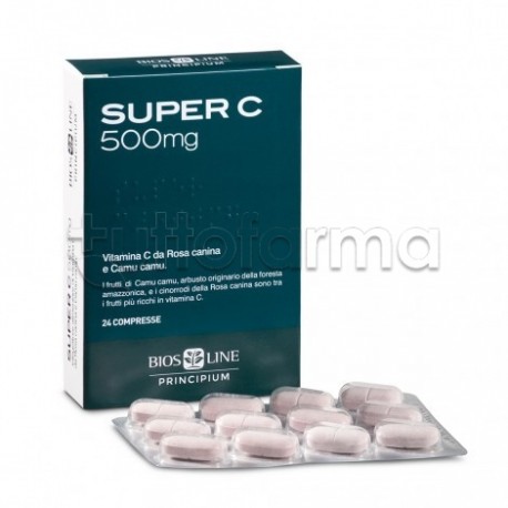 Bios Line Principium Super C 500mg Integratore di Vitamina C 24 Compresse 