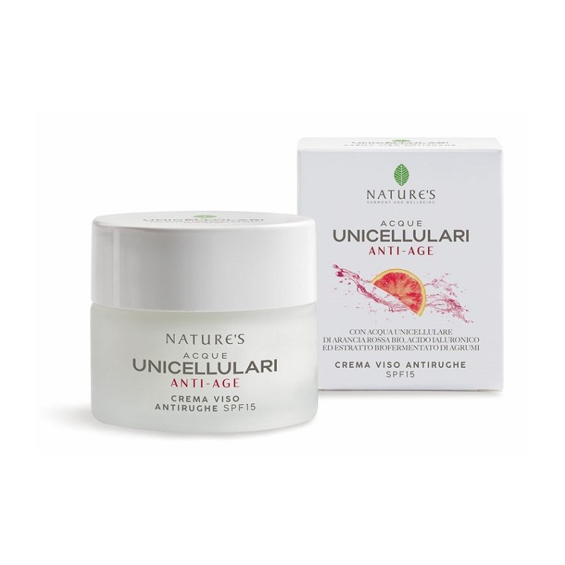 Nature's Acque Unicellulari Crema Viso Antirughe SPF15 per Pelle Rassodata 50 ml